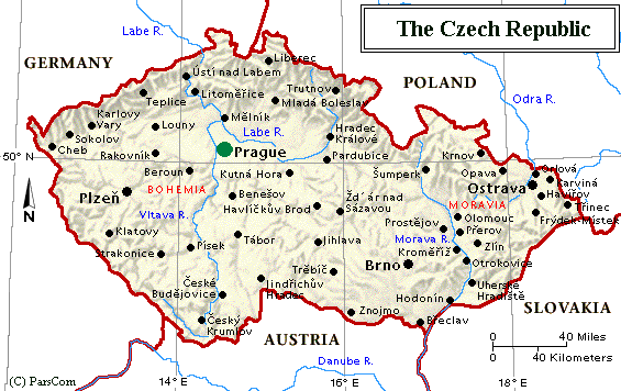 Country map of Czech Republic